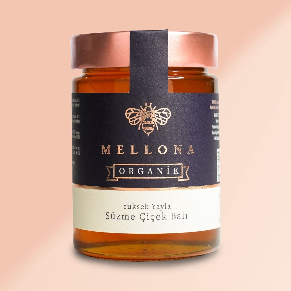 Mellona Organik Yüksek Yayla Süzme Çiçek Balı 450 gr