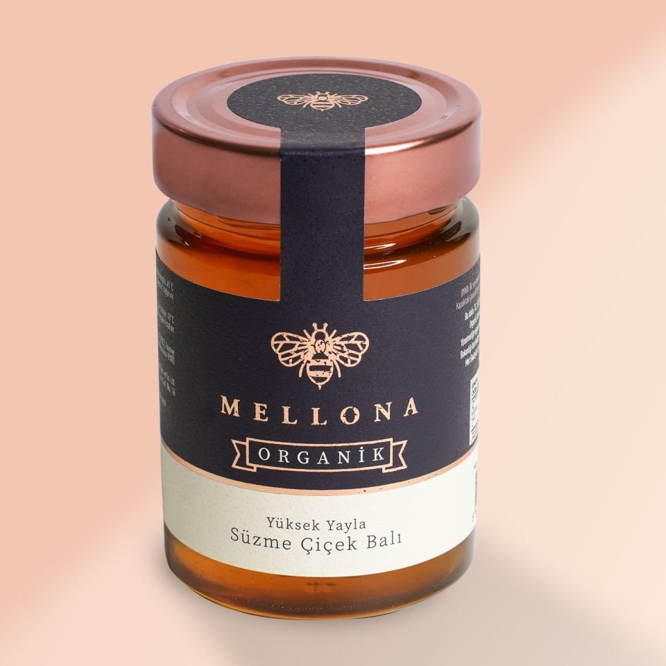 Mellona Organik Yüksek Yayla Süzme Çiçek Balı 450 gr