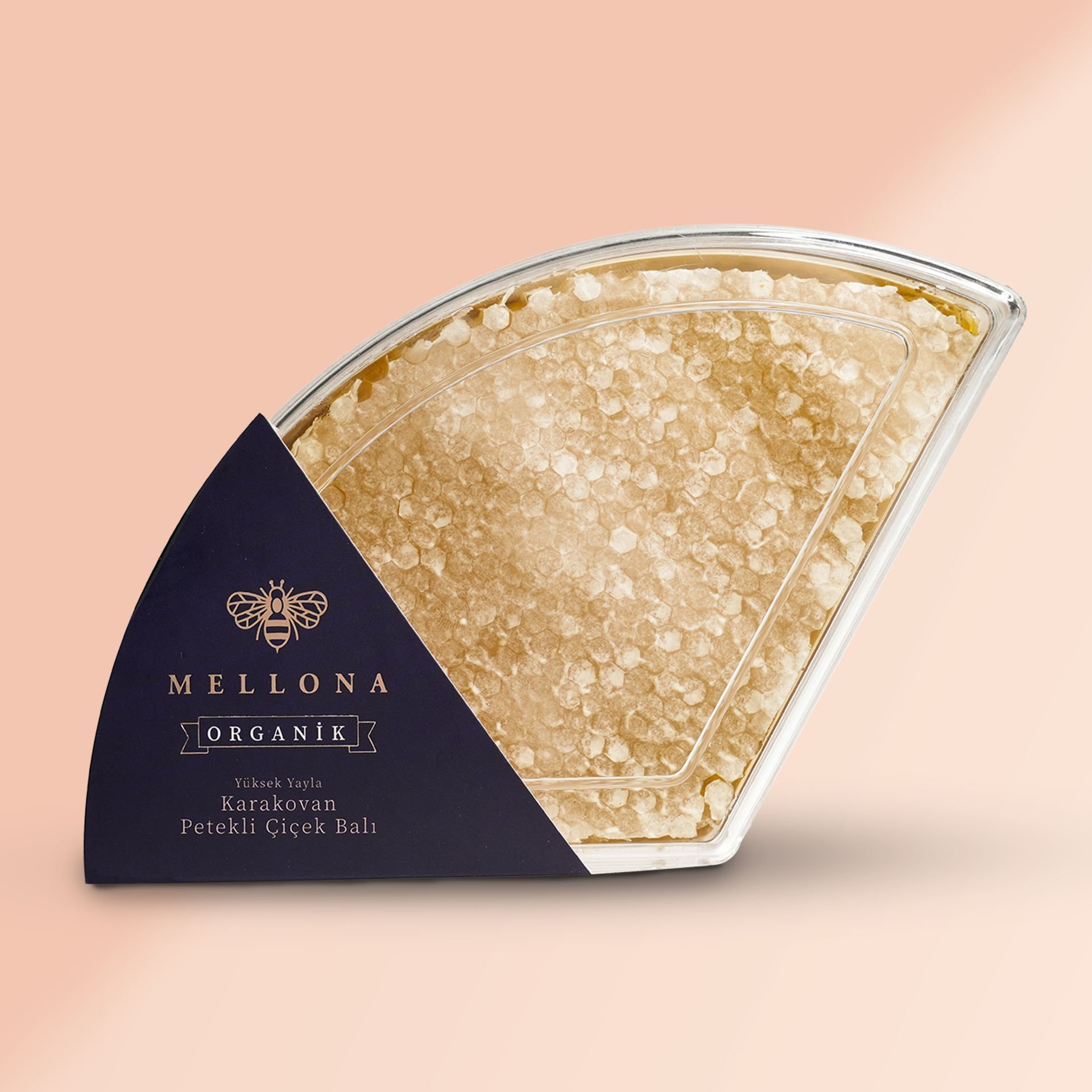 Mellona Organik Yüksek yayla Petekli Çiçek Balı 360 gr